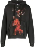 Off-White Saint Matthew-print cotton hoodie - Black