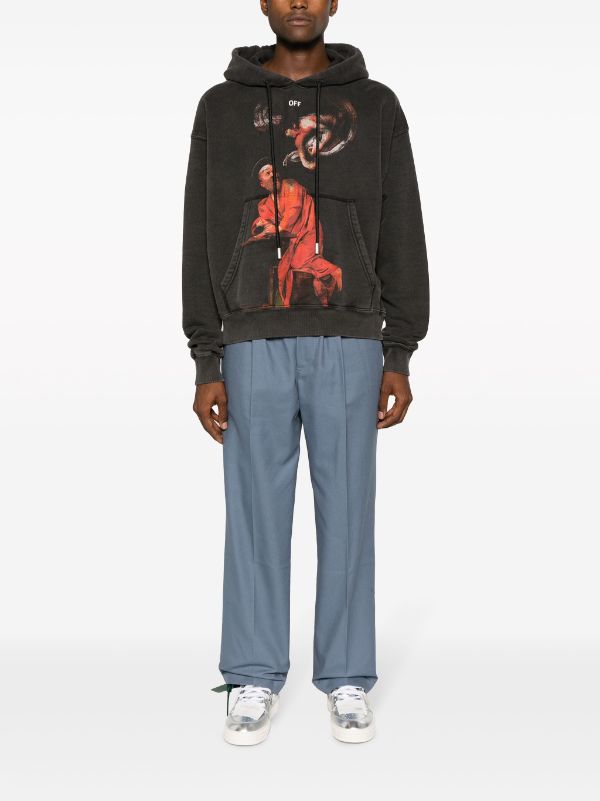 Off white jesus hot sale skull hoodie