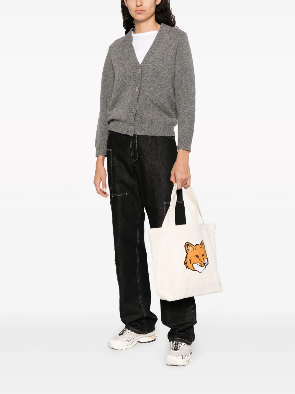 Maison Kitsuné fox head-print cotton tote | Image 2