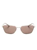 Emporio Armani logo-engraved square-frame sunglasses - Gold