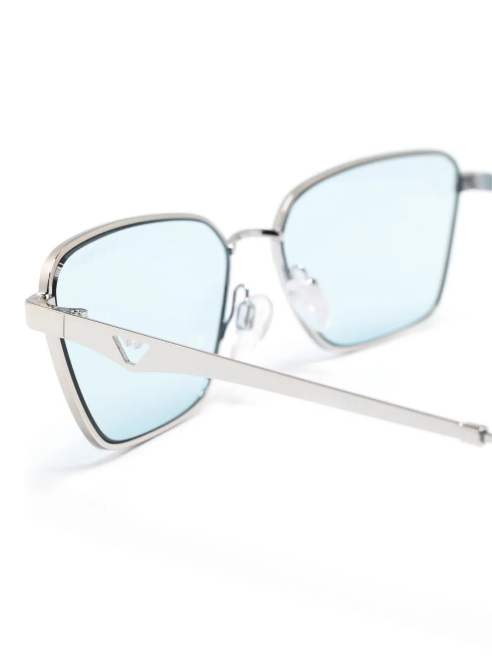 Emporio Armani Zonnebril met vierkant montuur Zilver