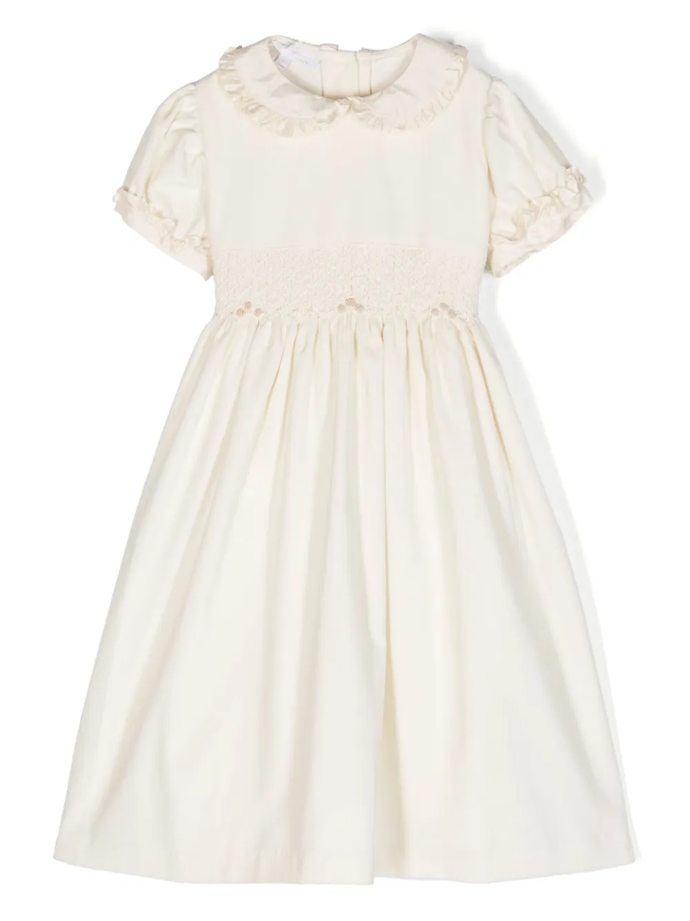Mariella Ferrari Jurk met gesmockte taille Beige
