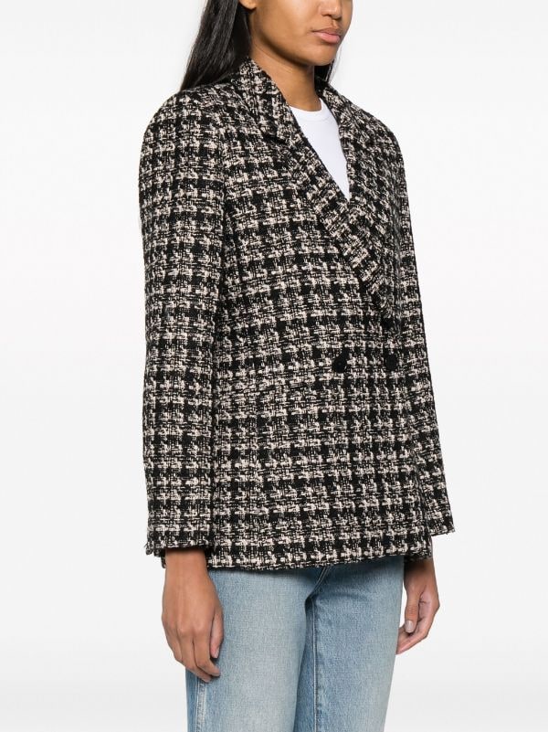 ANINE BING Madeleine Tweed Blazer Farfetch