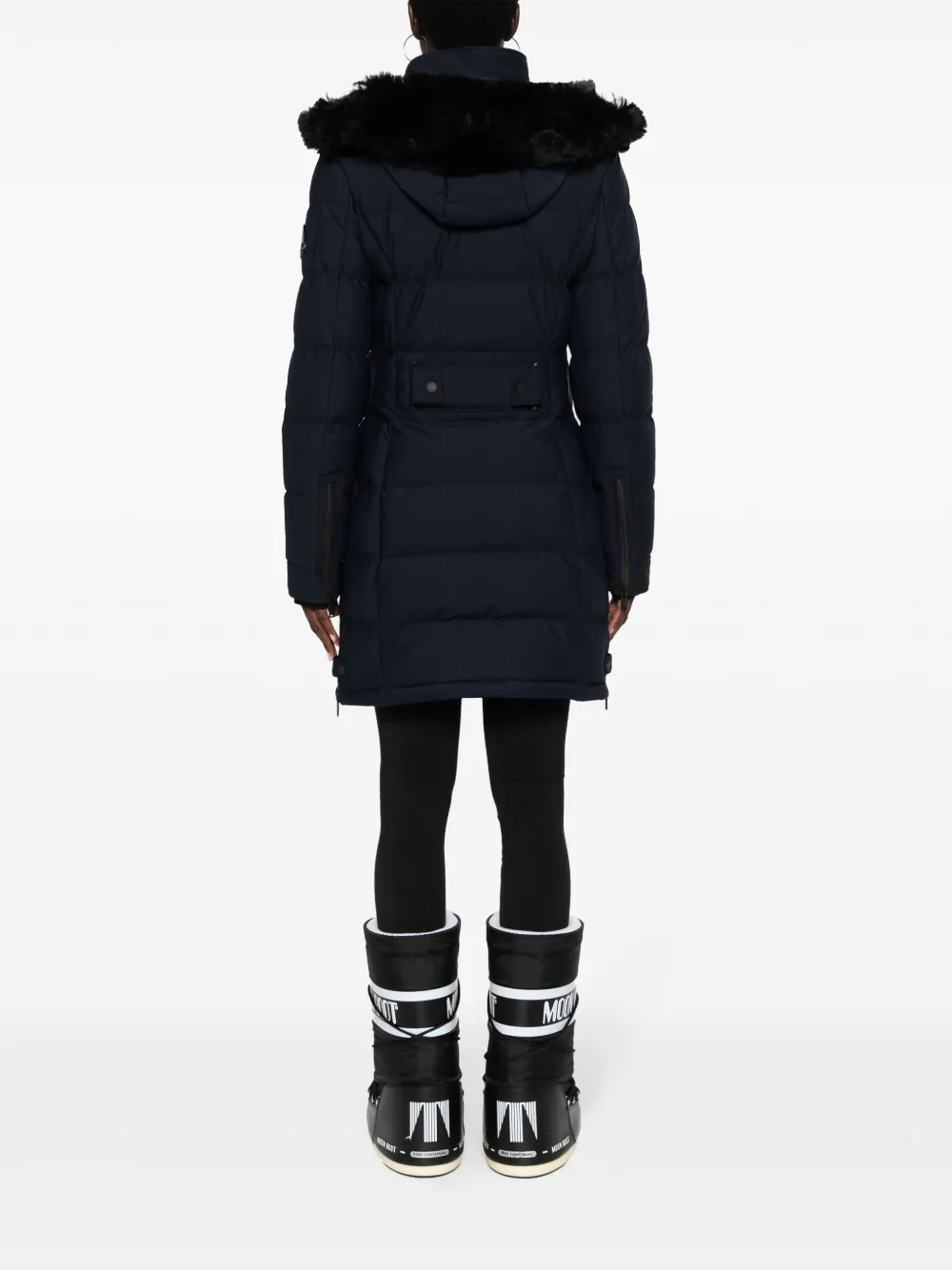 Women's black parka on sale coats with fur hood