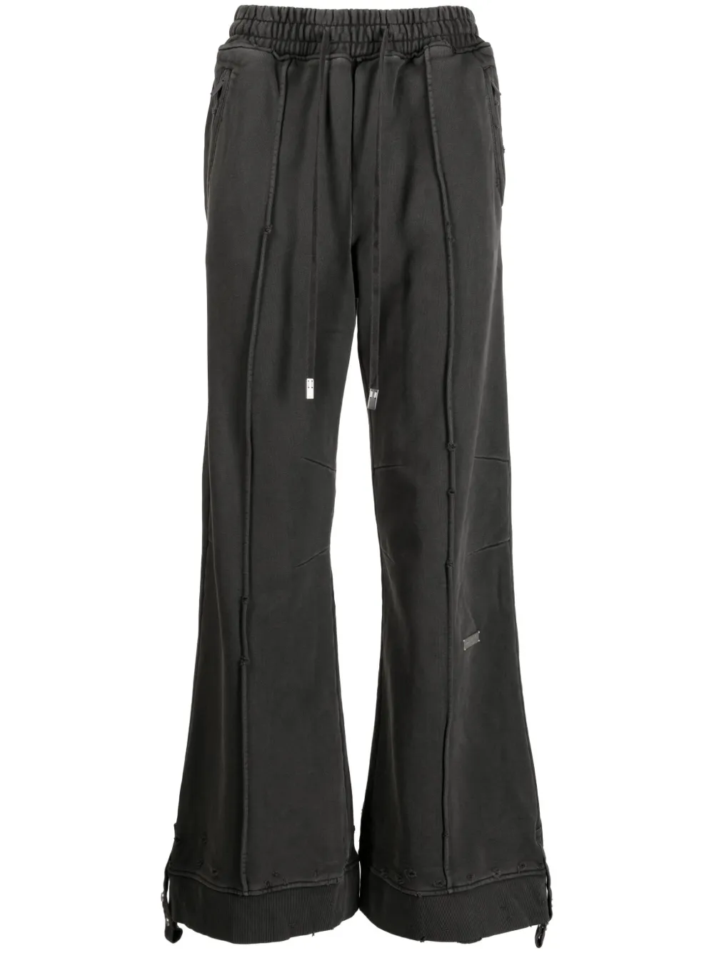 C2h4 drawstring-waistband cotton track pants