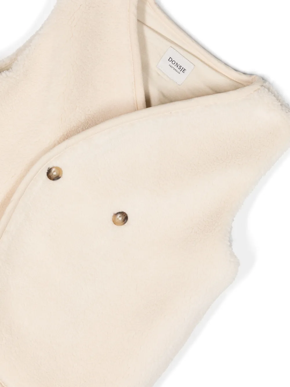  Donsje Double-breasted Shearling Waistcoat - Neutrals 