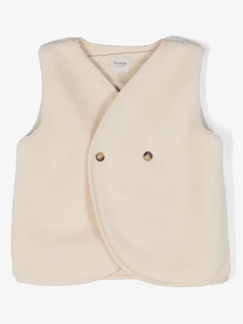 Donsje double-breasted shearling waistcoat