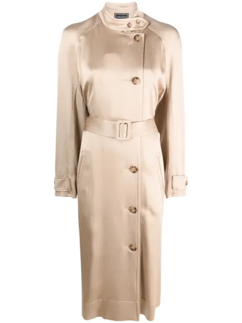 10 CORSO COMO double-breasted belted satin coat