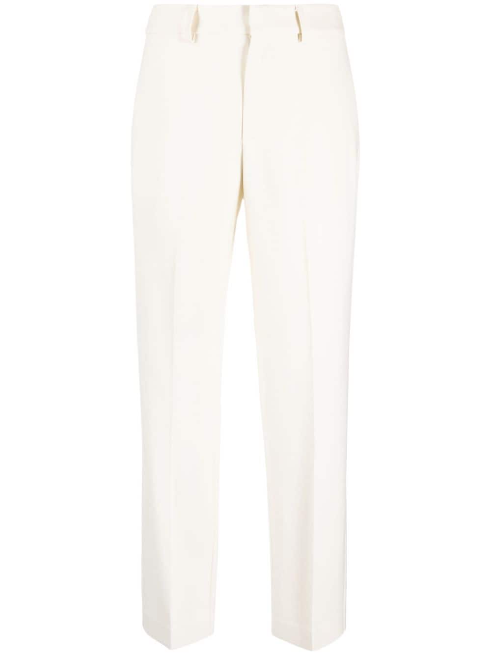 P.a.r.o.s.h Tapered-leg Tailored Trousers In Weiss