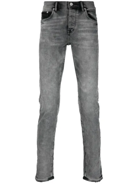 Purple Brand logo-patch skinny jeans