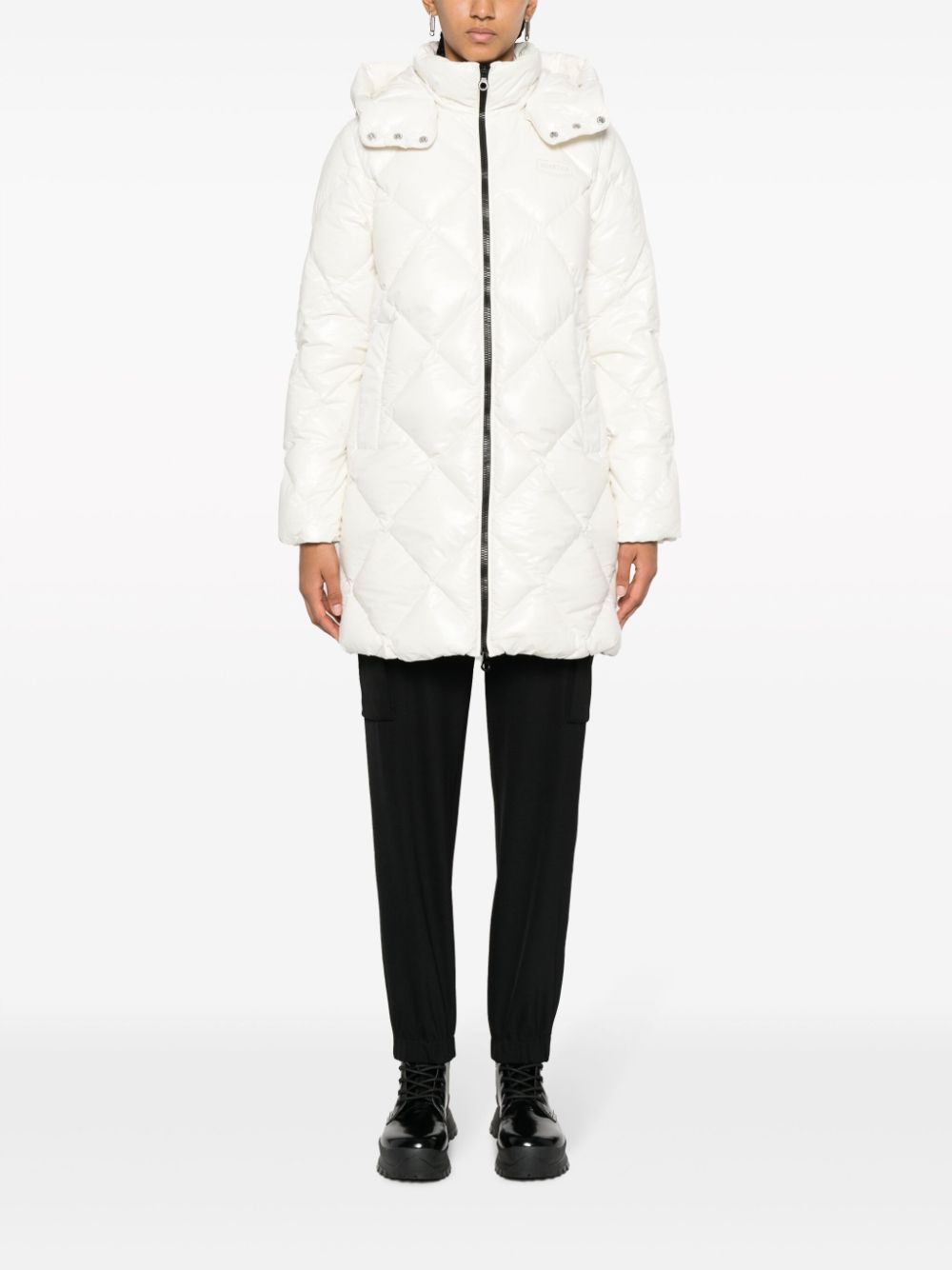 Duvetica hooded quilted coat - Beige