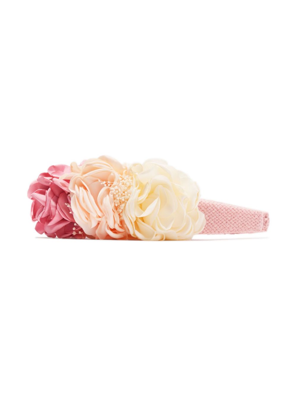 Patachou floral-appliqué tweed headband - Roze