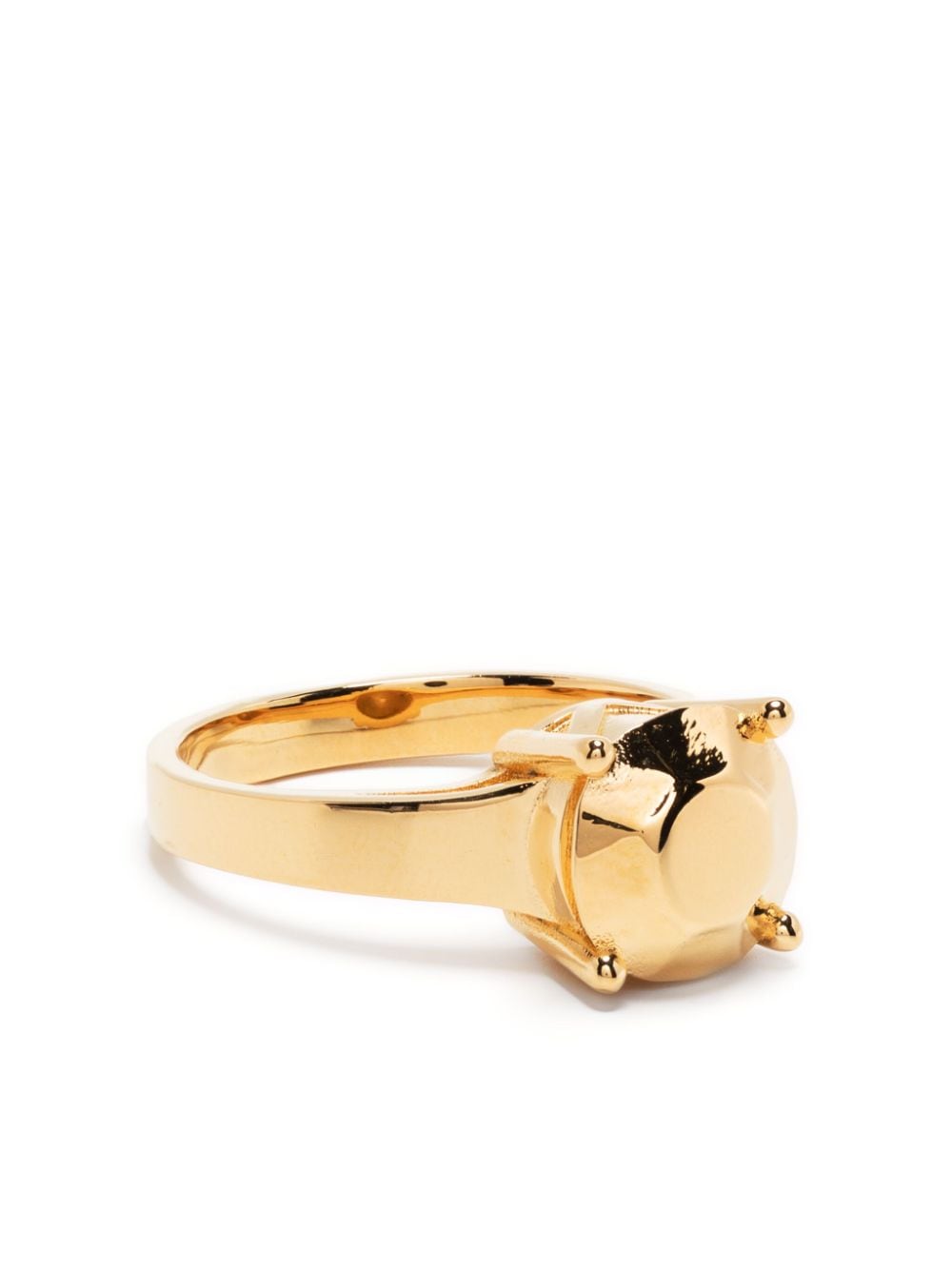 In Gold We Trust Paris Tonal-design Solitaire Ring In Gold