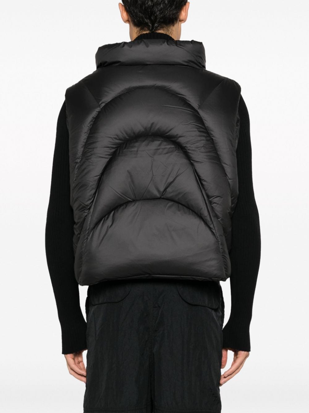 Shop Entire Studios Quilted High-neck Gilet In Black