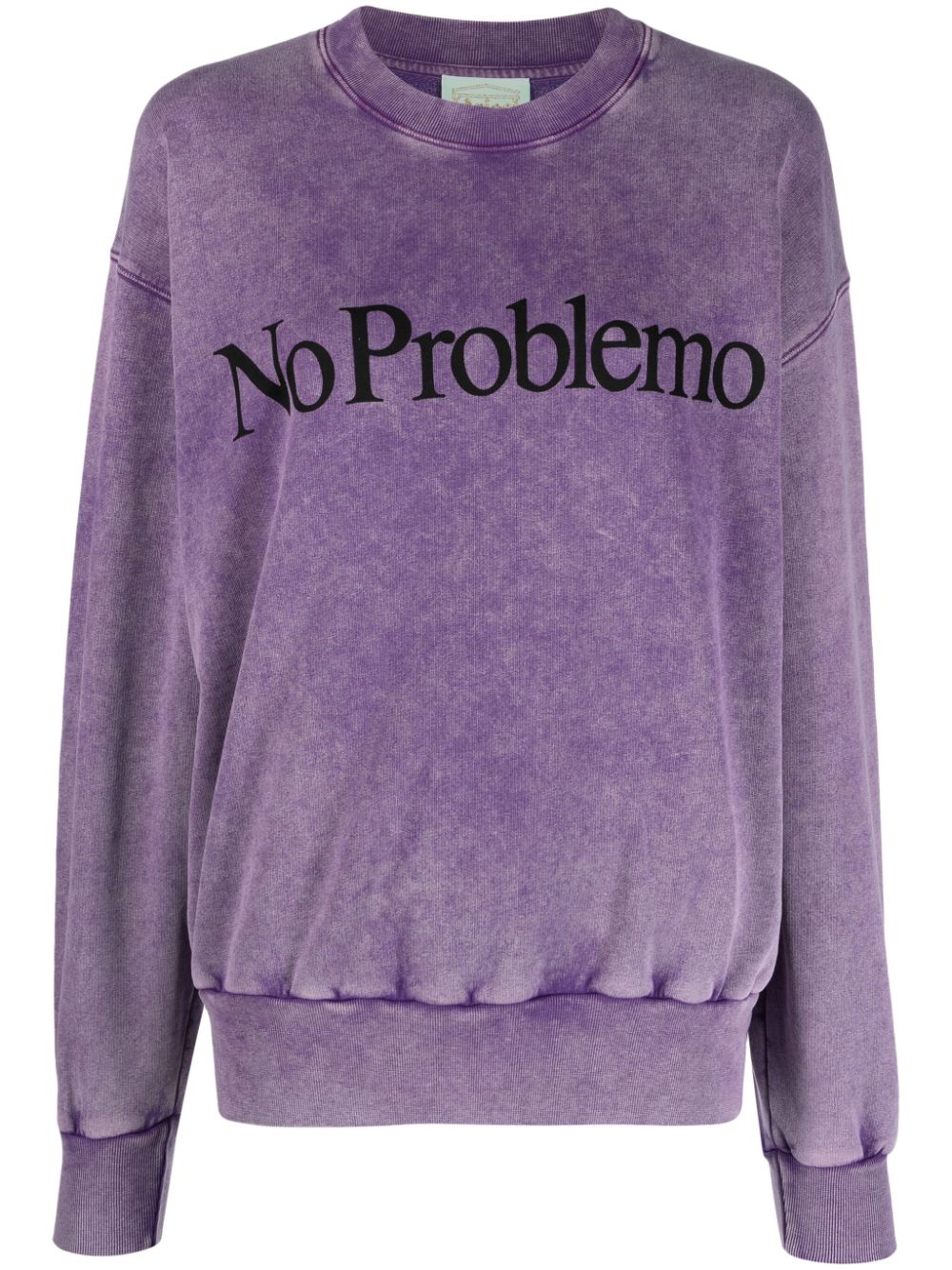 Shop Aries No Problemo Cotton Sweatshirt In Purple