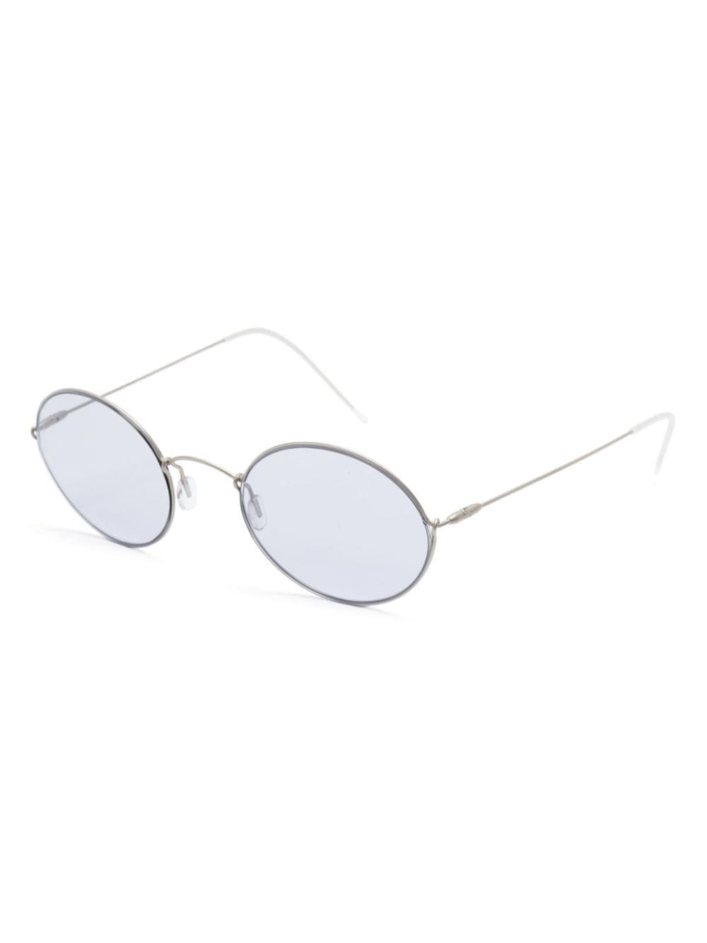 Shop Giorgio Armani Round-frame Tinted Sunglasses In Silber