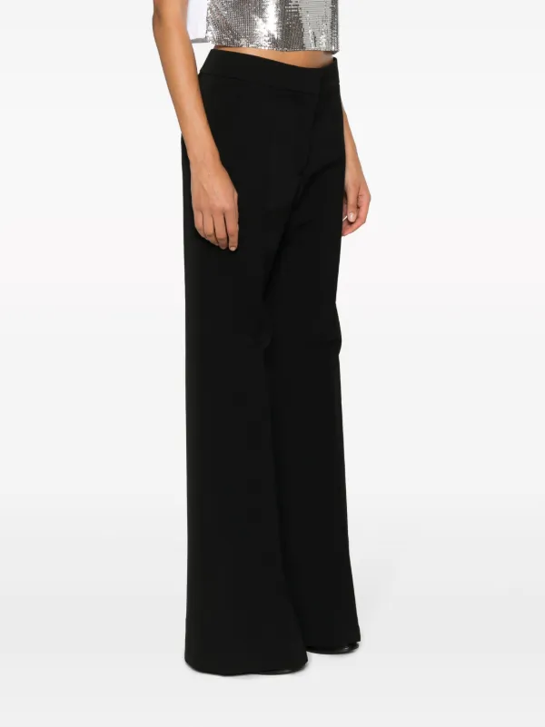 【送料&関税込】Givenchy Black Wool Blend Flared Leg Pant Givenchy flared-leg Wool Trousers | Black | FARFETCH