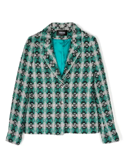 Versace Kids tweed single-breasted blazer