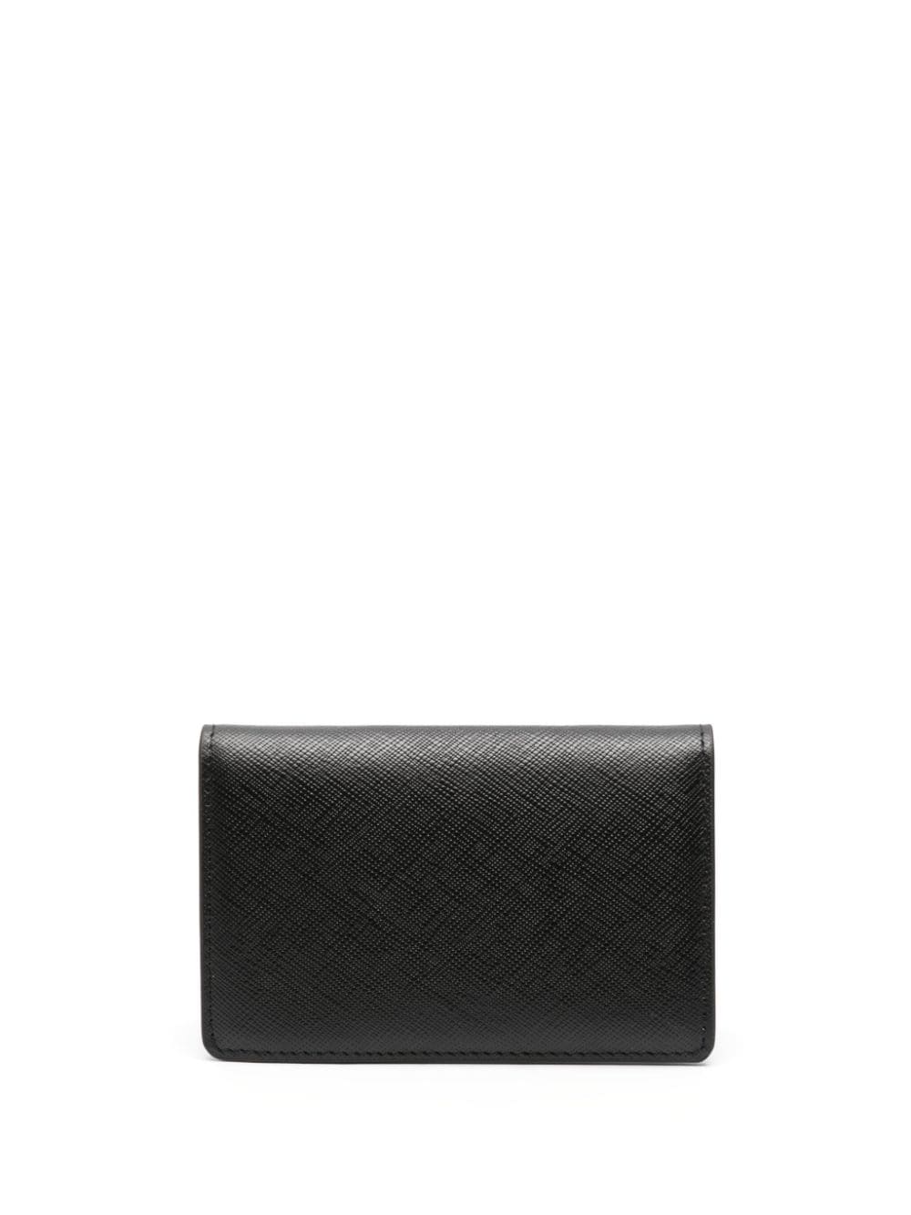 Versace Jeans Couture logo-print leather wallet - Zwart