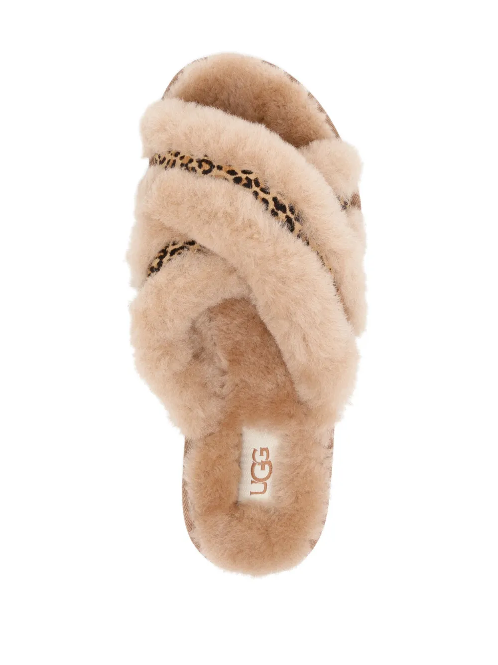 Ugg Scuffita Speckles Genuine Shearling & Calf Hair Slipper In Brown