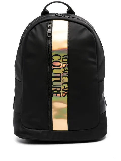 Versace Jeans Couture logo-stripe laptop backpack