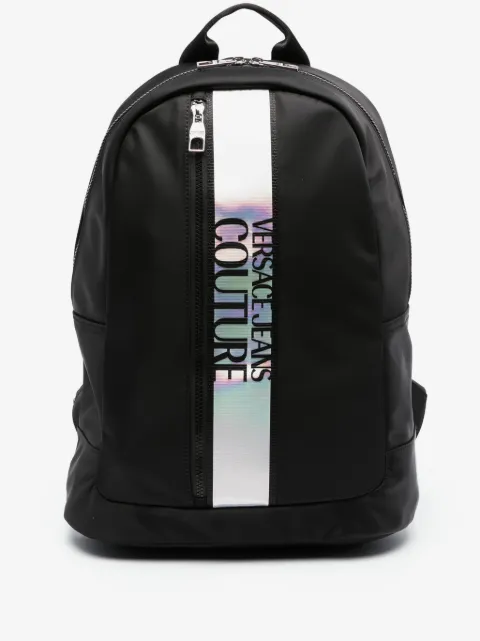 Versace Jeans Couture logo-stripe laptop backpack