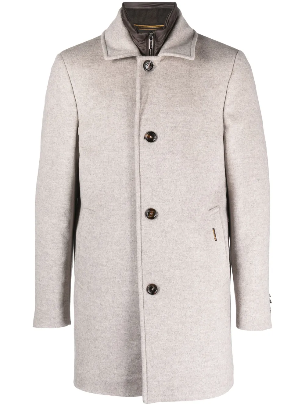 MOORER NOTCHED-LAPELS SINGLE-BREASTED COAT