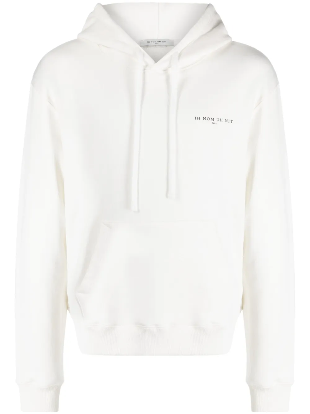 Ih Nom Uh Nit Graphic Print Cotton Hoodie In White