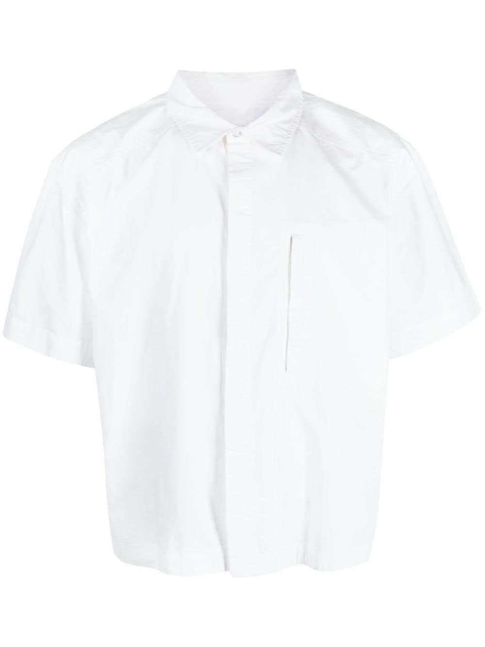 Entire Studios Short-sleeved Cotton Shirt In White