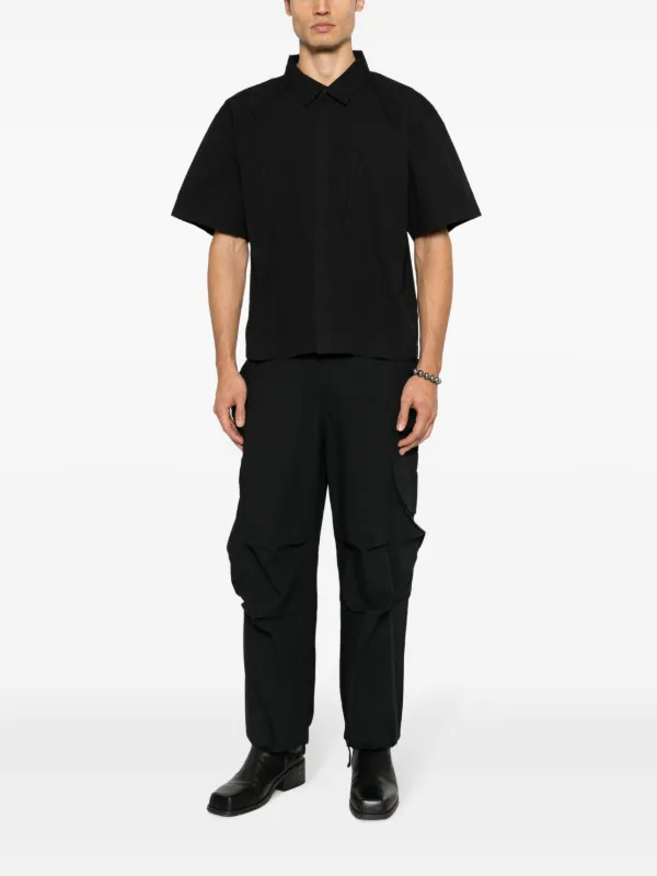 ENTIRE STUDIOS short-sleeved Cotton Shirt | Black | FARFETCH IN