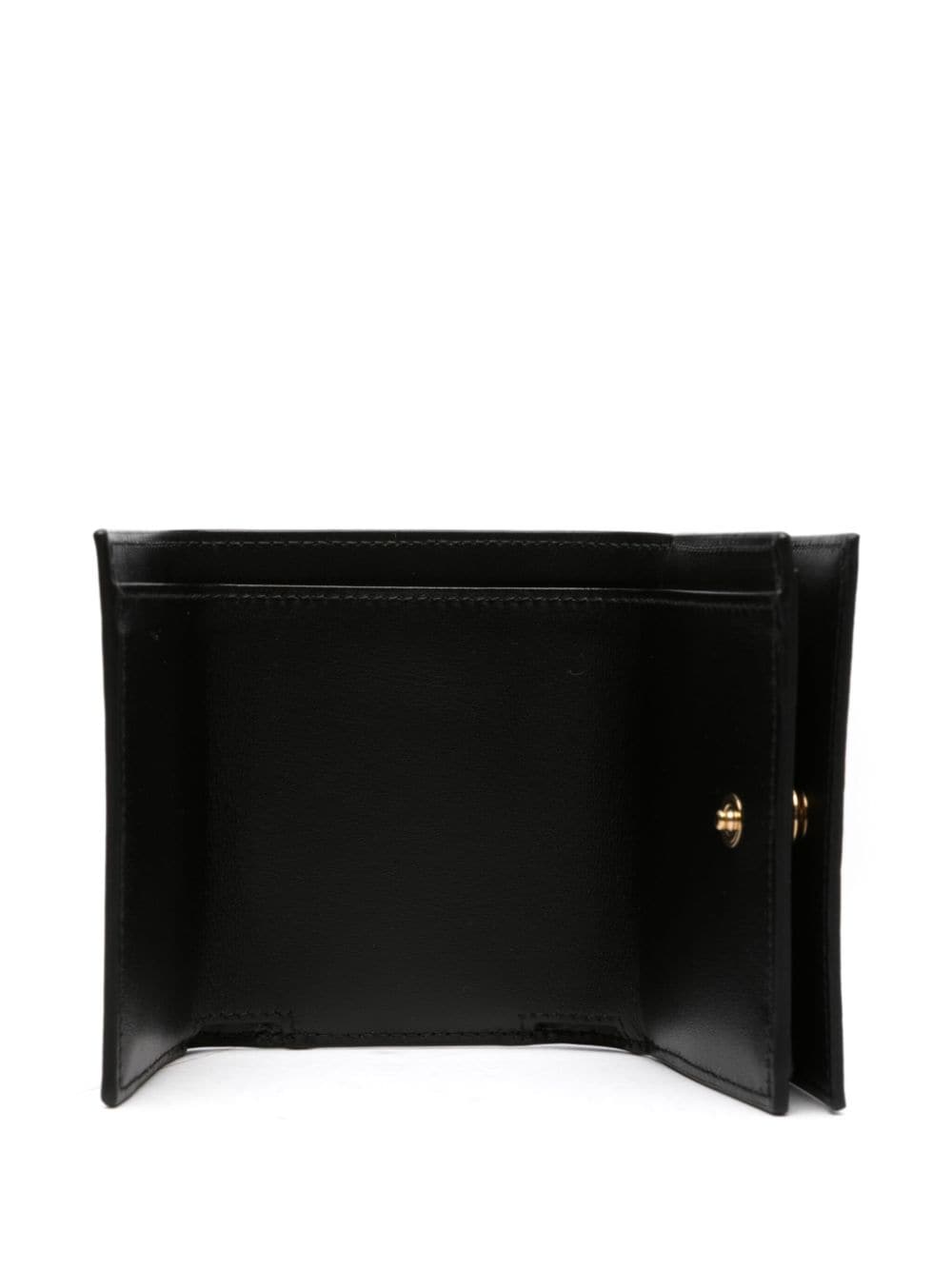 Shop Dolce & Gabbana Embossed-logo Leather Wallet In Schwarz