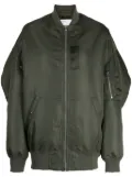 R13 decorative-zip detailing bomber jacket - Green