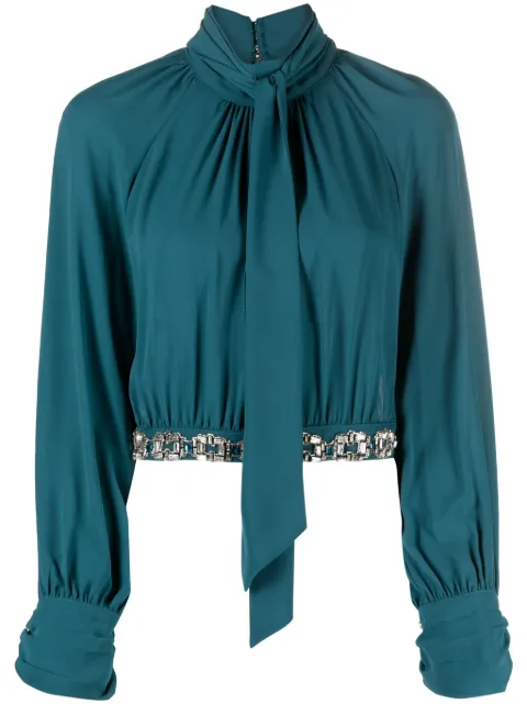 Elisabetta Franchi blusa con detalles de strass