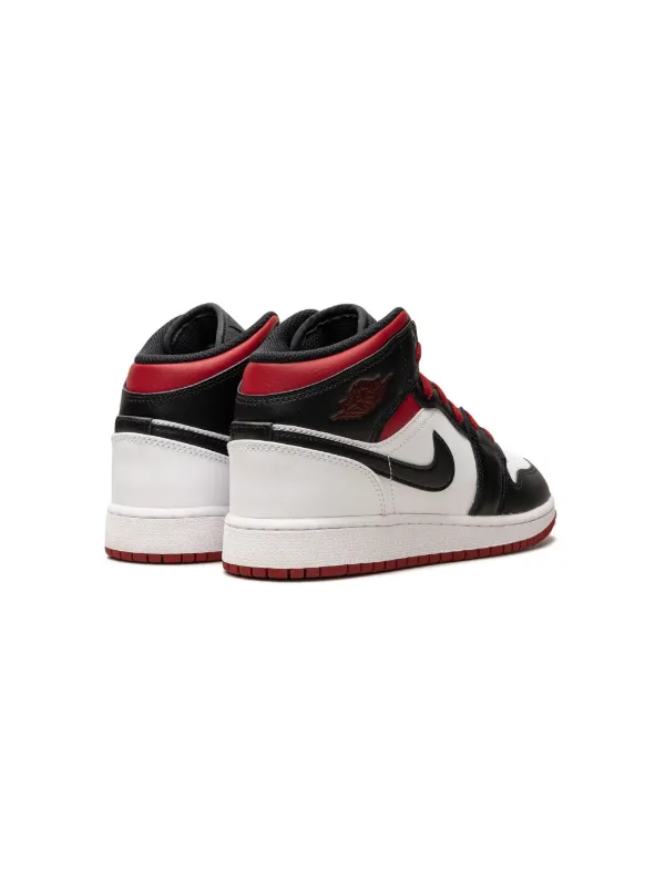 Air jordan 1 mid clearance black white gym red