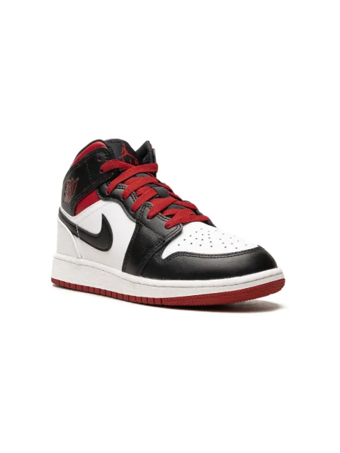 Jordan Kids tenis Air Jordan 1 Mid White / Gym Red