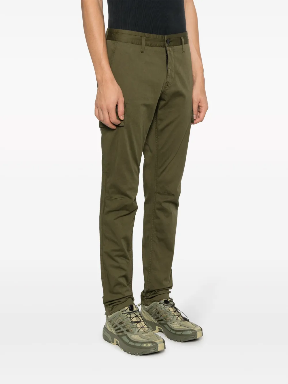 Stone Island Broek met Compass-logopatch Groen