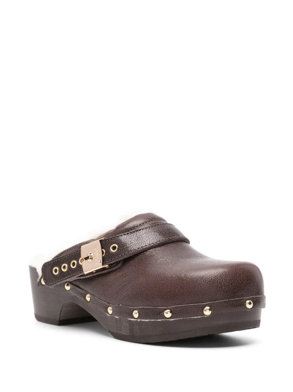 Scholl Pescura Robin 50mm leather clogs | Heeled Mules | Image 2