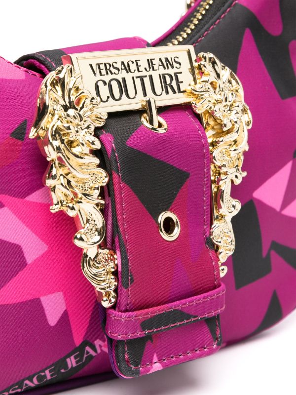 Versace Jeans Couture Baroque Buckle Printed Shoulder Bag - Farfetch