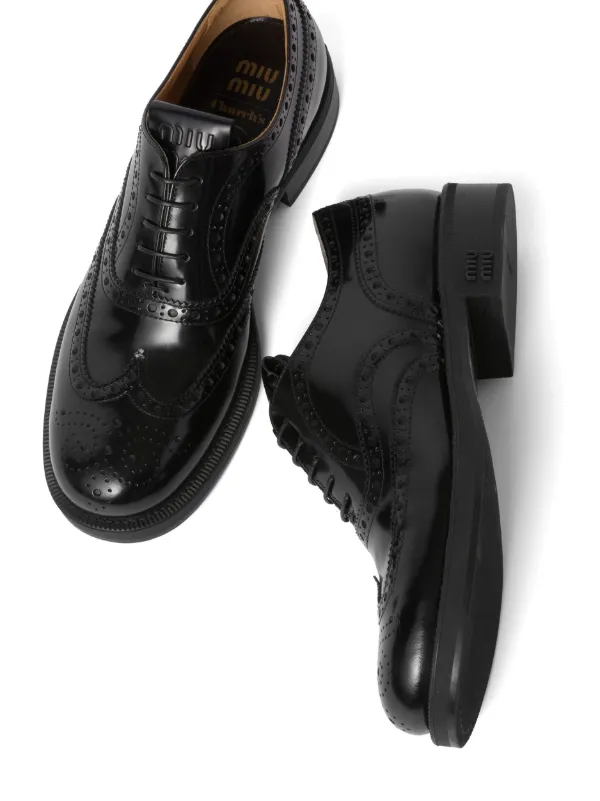 Mens leather cheap brogue shoes