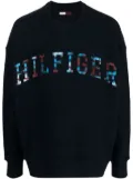 Tommy Hilfiger tartan-print logo-embroidered jumper - Blue