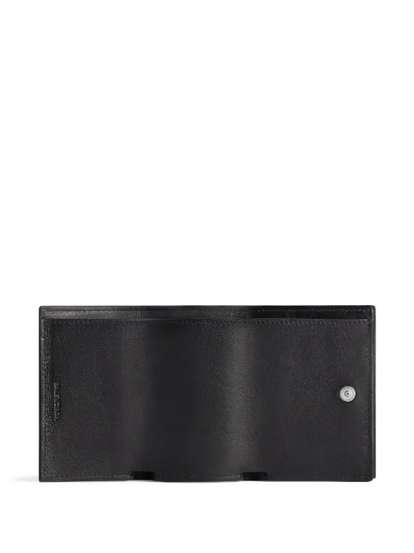 Balenciaga logo-print Foldover Wallet | Black | FARFETCH