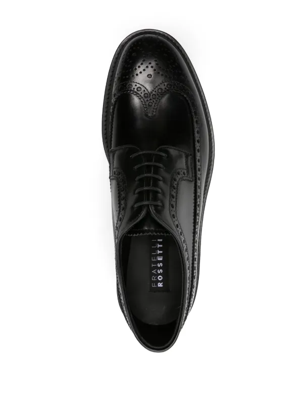 Fratelli Rossetti multi-panelled Leather Brogues | Black | FARFETCH