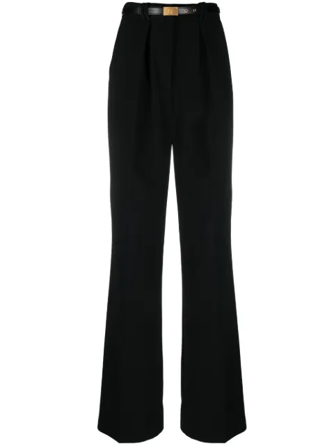 Elisabetta Franchi pantalones palazzo con cinturón