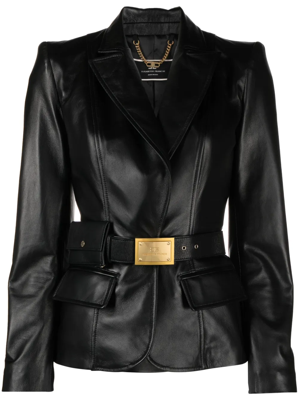 Elisabetta franchi 2025 leather jacket