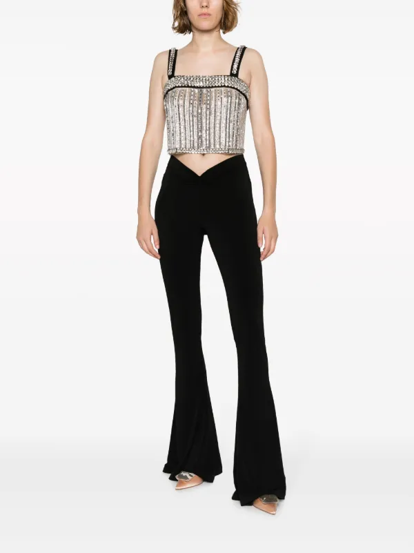 Elisabetta Franchi ★ クロップド トップ Openwork knit viscose cropped top | Elisabetta Franchi® Outlet