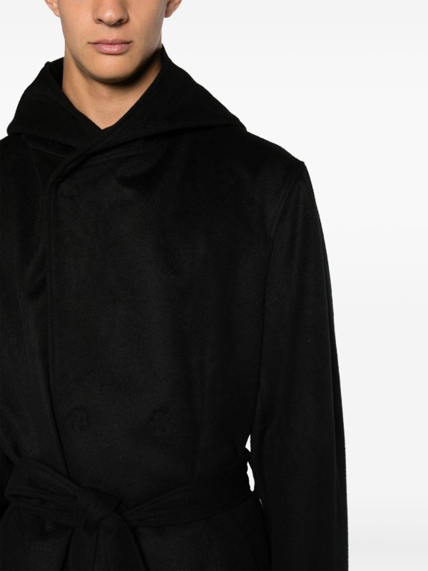 Yohji Yamamoto Hooded Belted Coat - Farfetch