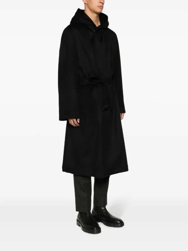 Yohji Yamamoto Hooded Belted Coat - Farfetch