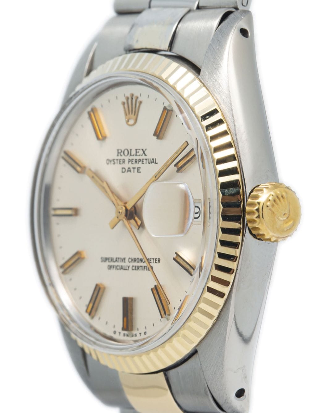 Pre-owned Rolex  Oyster Perpetual Date 34mm In Gold