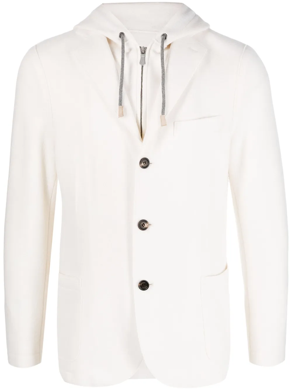 Eleventy Blazer met enkele rij knopen Wit