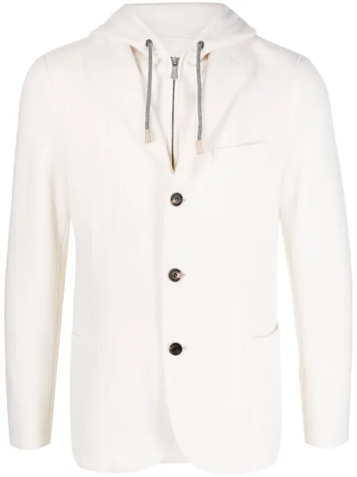 Blazer en laine à capuche - Eleventy - Modalova
